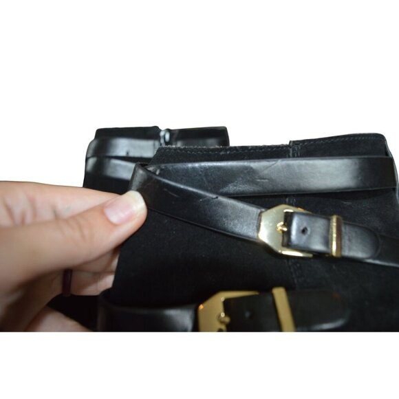 INC International Concepts Black Jaydie Boots Women's Size 7.5 Leather Buckles - Picture 6 of 11